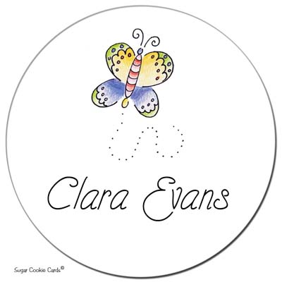 Sugar Cookie Gift Stickers - Buzzy Butterfly Sugar Cookie Gift Stickers - Buzzy Butterfly